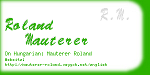 roland mauterer business card